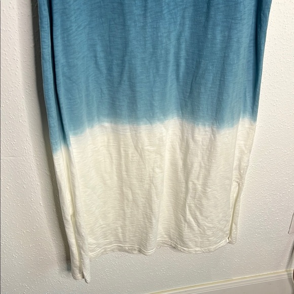 Universal Thread Asymmetrical Dress in Teal and White - Picture 3 of 4